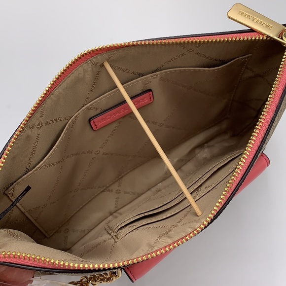 Michael Kors Jet Set LG 2 in 1 card case wristlet Wallet TEA ROSE COLOR - Picture 12 of 16